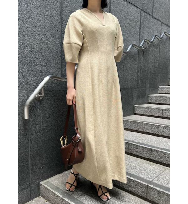 LAGUNAMOON「コクーンZIPワンピース」|ワンピース|ベージュ