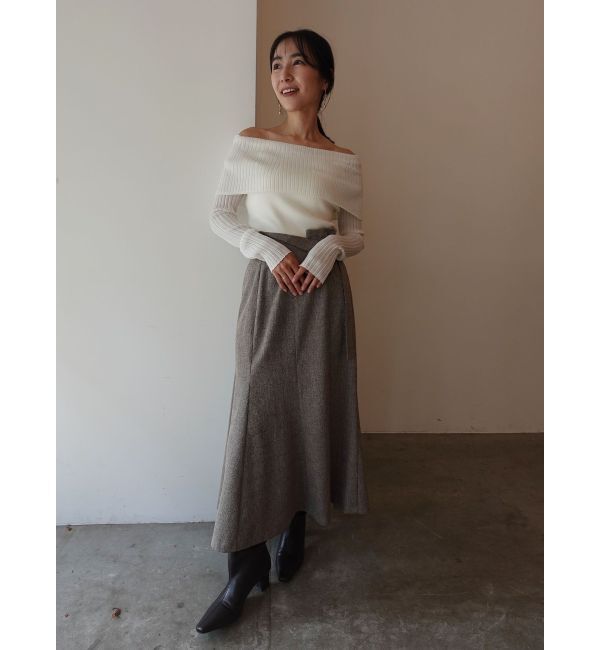 LAGUNAMOON「シアーオフショルニットプルオーバー」|ニット・セーター|