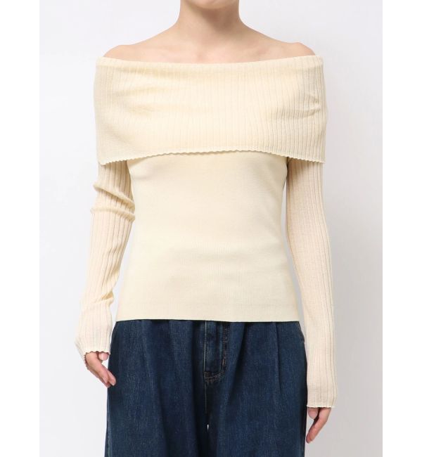 LAGUNAMOON「シアーオフショルニットプルオーバー」|ニット・セーター|