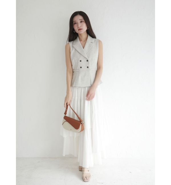 LAGUNAMOON「タックペプラムベスト」|その他|