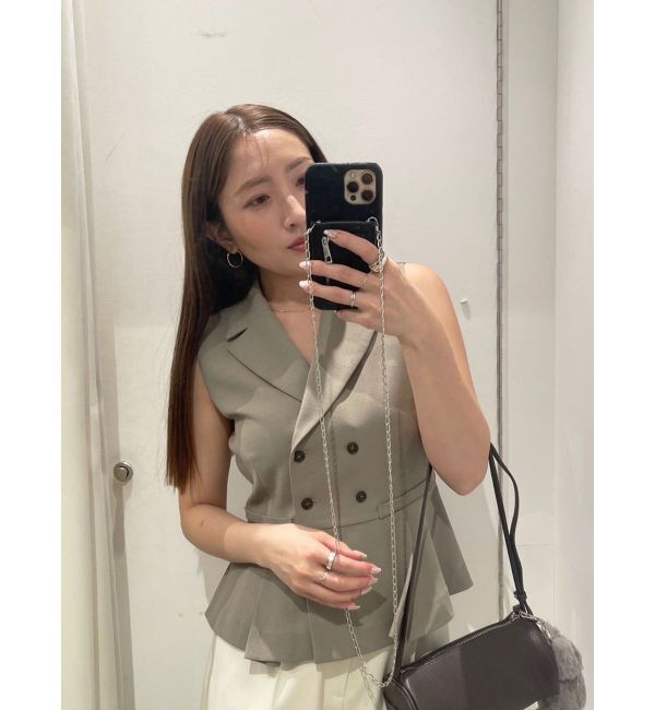 LAGUNAMOON「タックペプラムベスト」|その他|