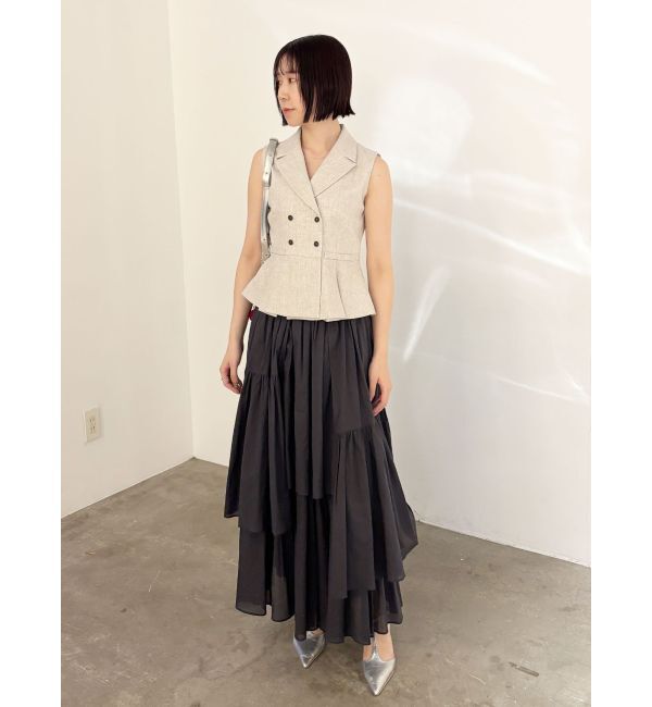 LAGUNAMOON「タックペプラムベスト」|その他|