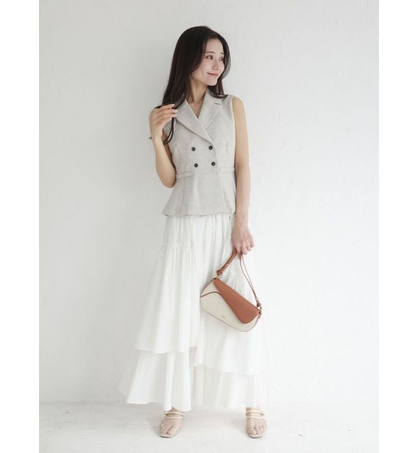 LAGUNAMOON「タックペプラムベスト」|その他|