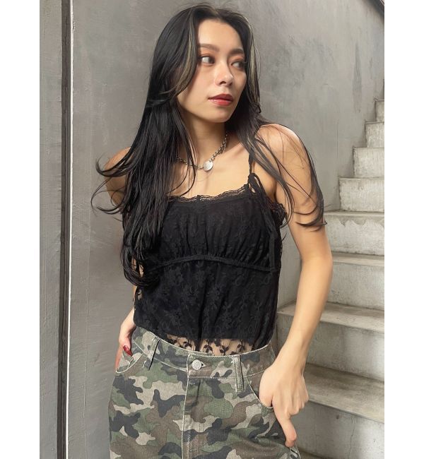 EVRIS「リボンキャミレースチュニック」|キャミソール|