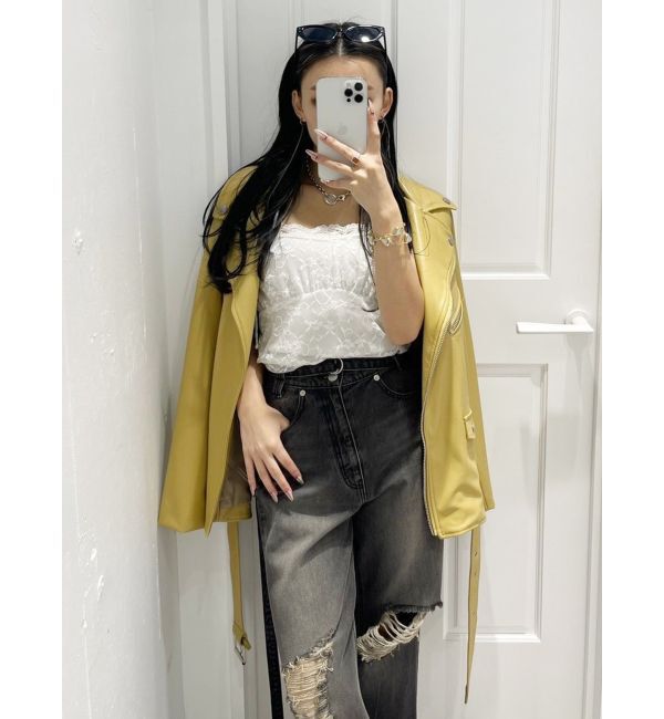 EVRIS「リボンキャミレースチュニック」|キャミソール|