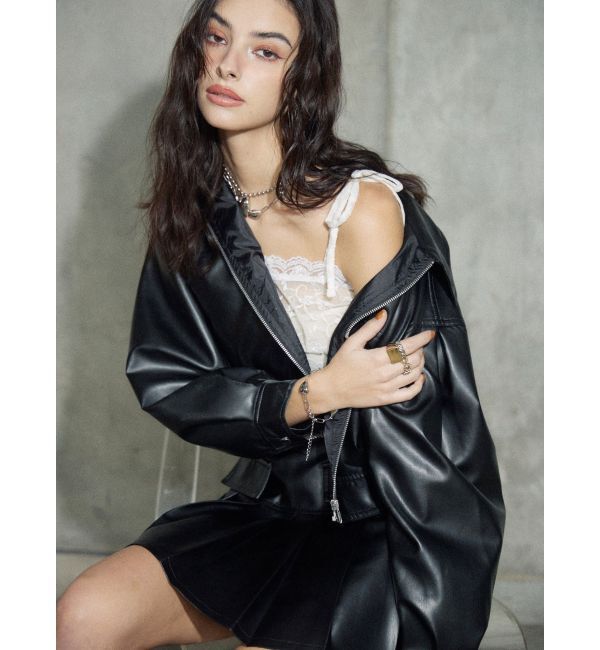 EVRIS「リボンキャミレースチュニック」|キャミソール|