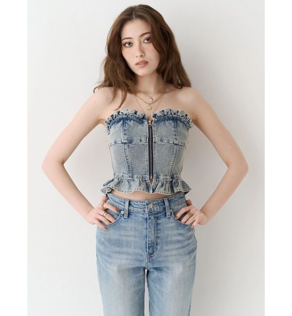 EVRIS「デニムフリルビスチェ」|その他|