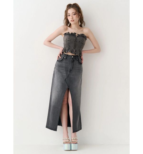 EVRIS「デニムフリルビスチェ」|その他|