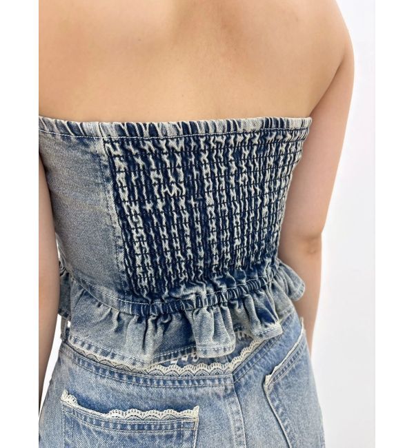 EVRIS「デニムフリルビスチェ」|その他|