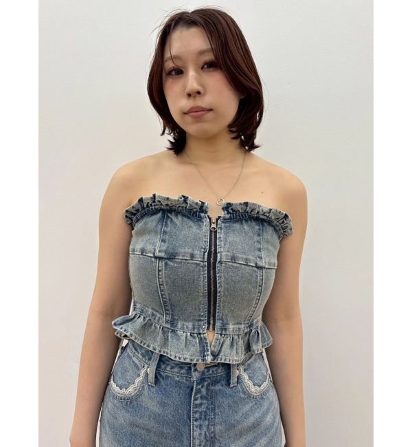 EVRIS「デニムフリルビスチェ」|その他|