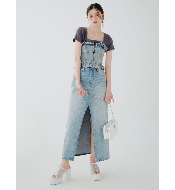 EVRIS「デニムフリルビスチェ」|その他|