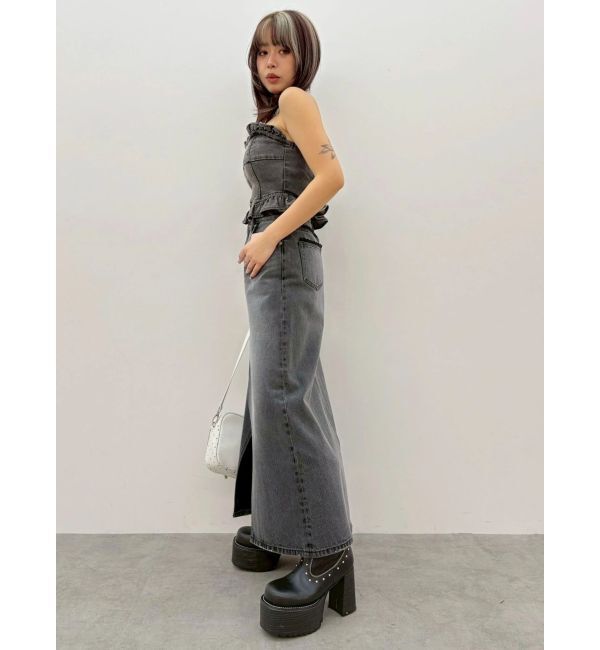 EVRIS「デニムフリルビスチェ」|その他|