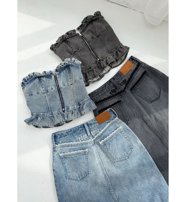 EVRIS「デニムフリルビスチェ」|その他|