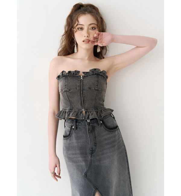 EVRIS「デニムフリルビスチェ」|その他|