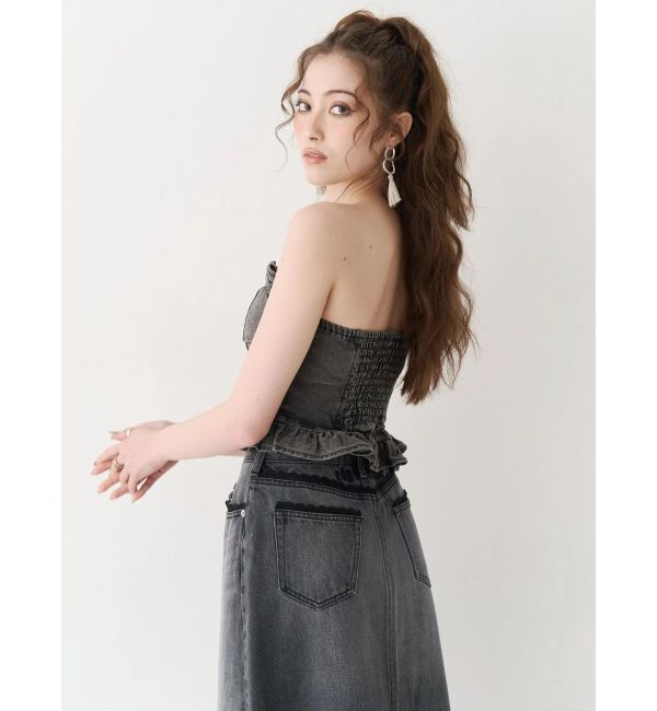 EVRIS「デニムフリルビスチェ」|その他|