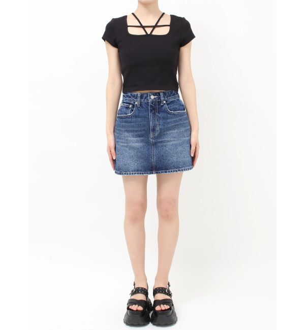 EVRIS「デコルテデザインショートトップス」|Tシャツ・カットソー|