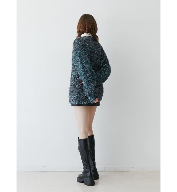 jouetie「ラメシャギーVネックカーデ」|カーディガン|