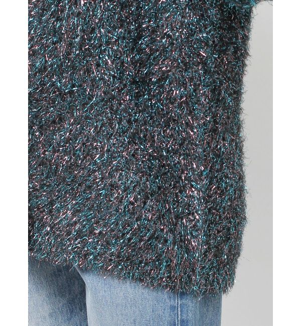 jouetie「ラメシャギーVネックカーデ」|カーディガン|