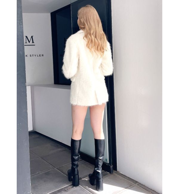 GYDA「シャギーシンプルジャケット」|テーラードジャケット|