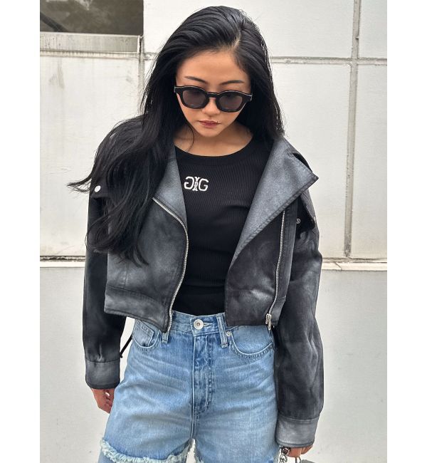 GYDA「Paintショートライダースジャケット」|その他|