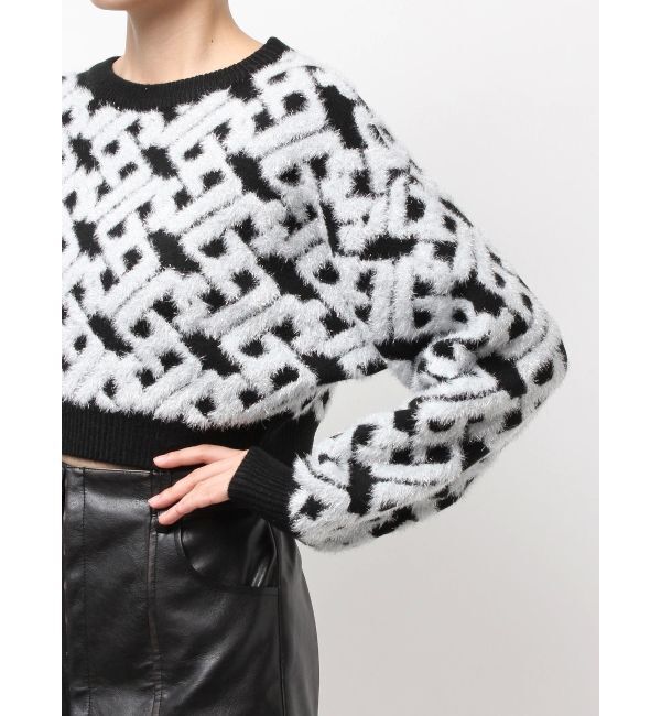 GYDA「GGチェーンロゴラメニットトップス」|ニット・セーター|