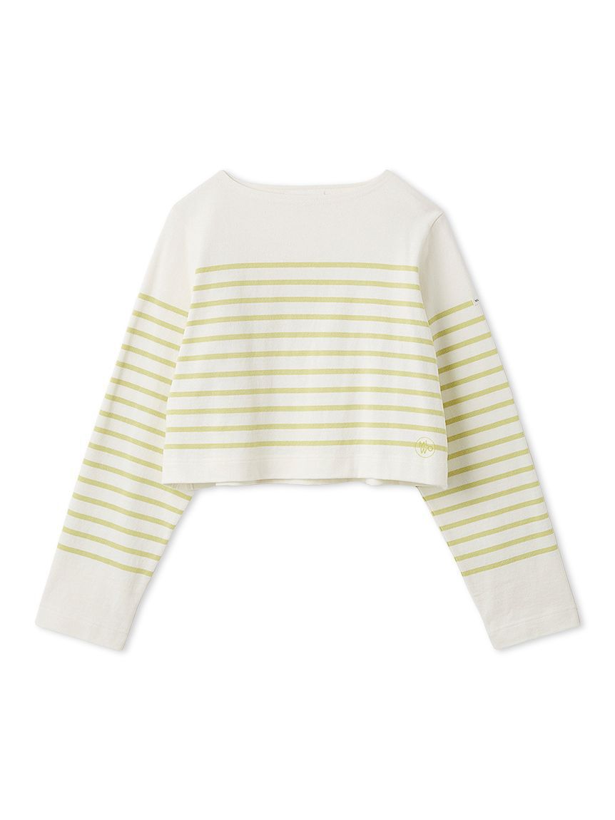 Mila Owen「ボートネック短丈パネルボーダー」|Tシャツ・カットソー|