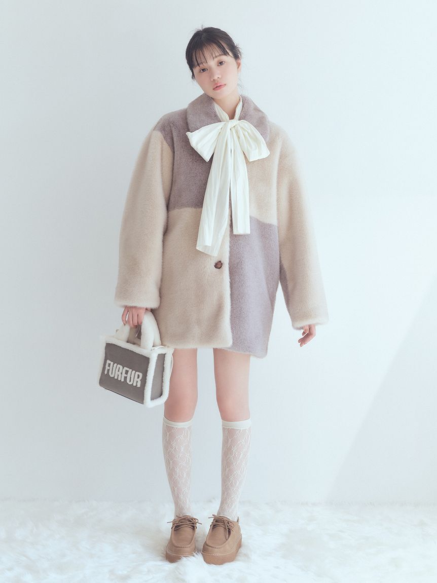 FURFUR「【WEB・一部店舗限定カラー】ムートンロゴトートバッグ」|トートバッグ|