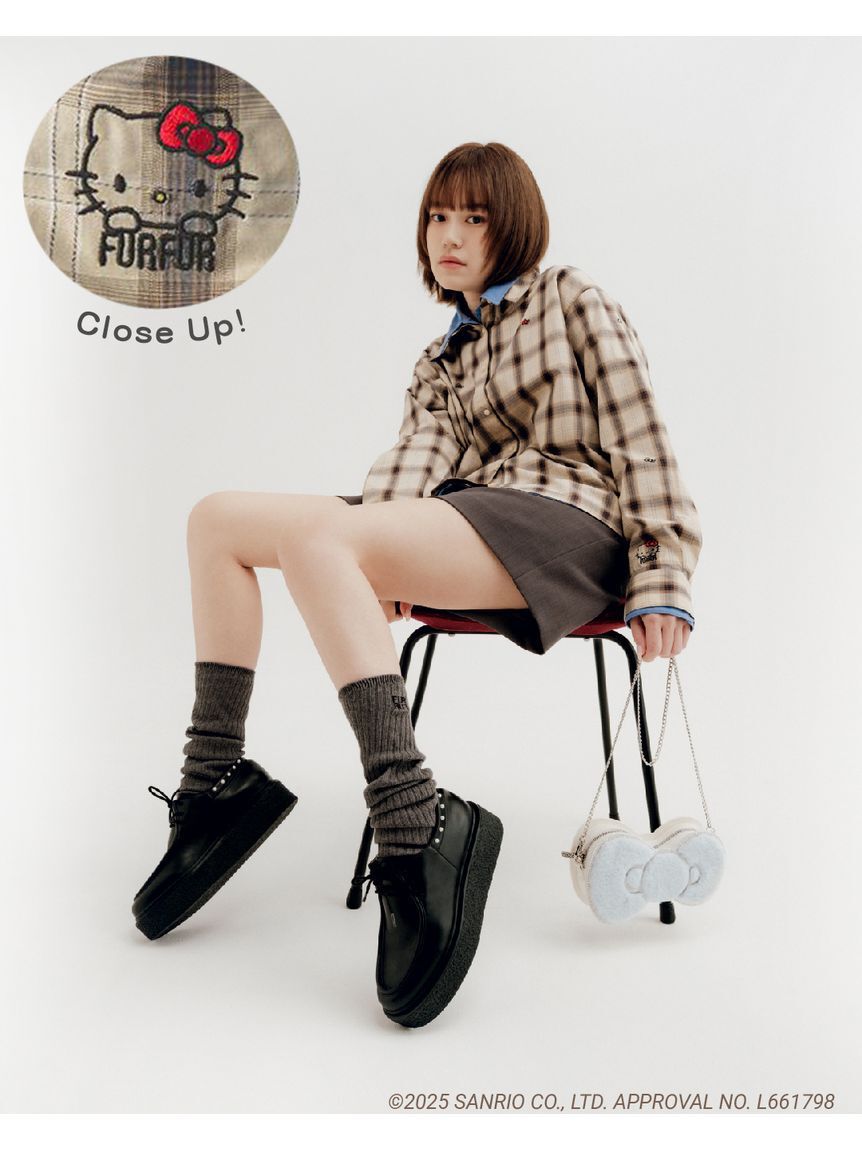 FURFUR「HELLO KITTYリボン刺繍シャツ」|シャツ・ブラウス|