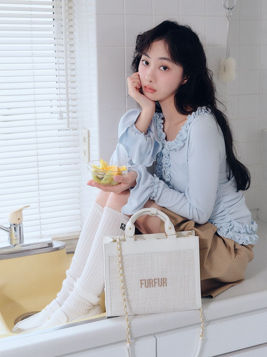 FURFUR「【WEB限定カラー】フリルカーディガン」|カーディガン|