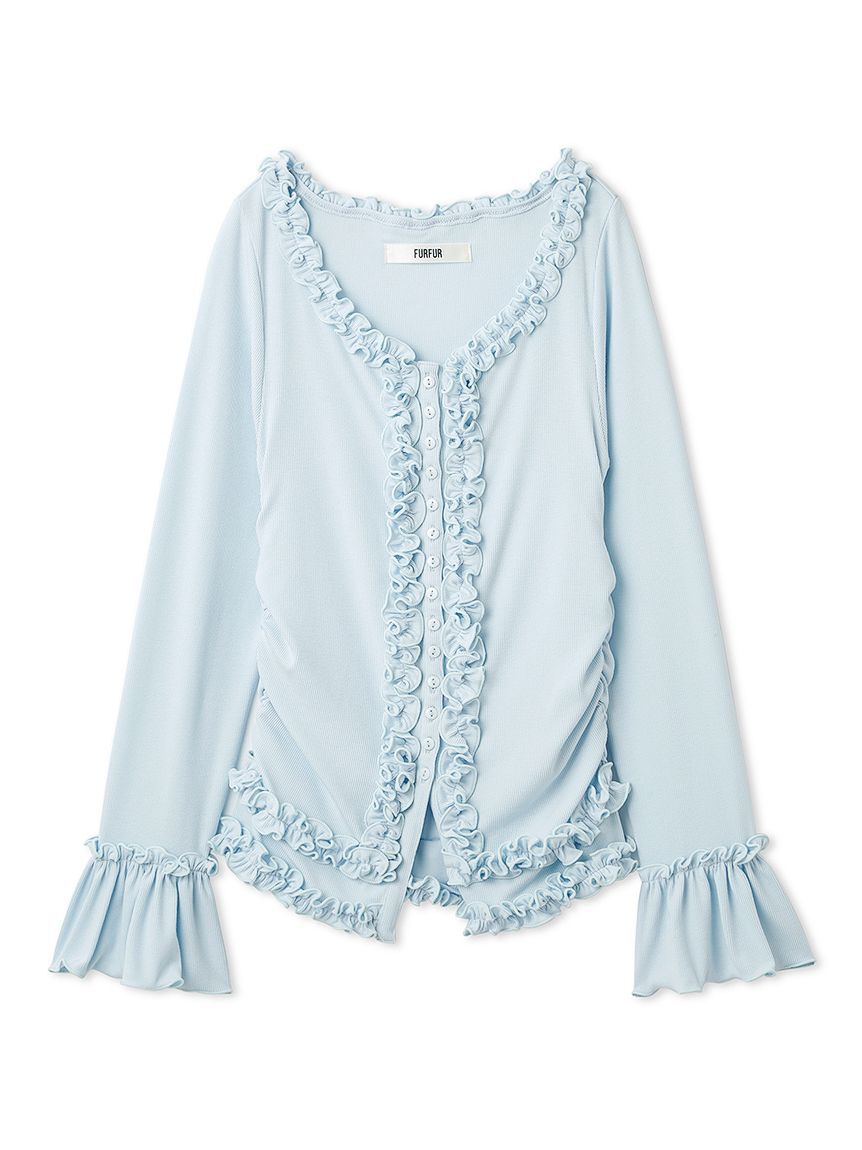 FURFUR「【WEB限定カラー】フリルカーディガン」|カーディガン|