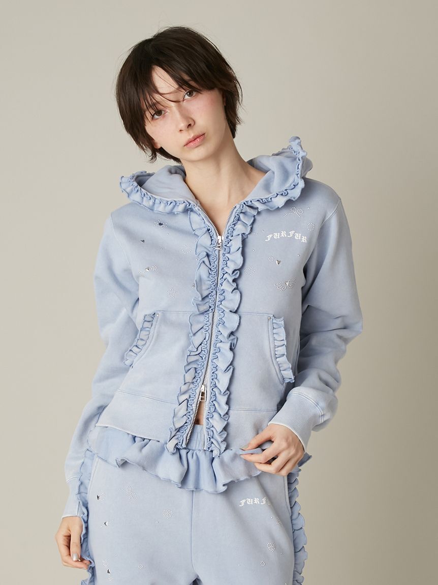 FURFUR「ハートモチーフフリルパーカー」|パーカー|