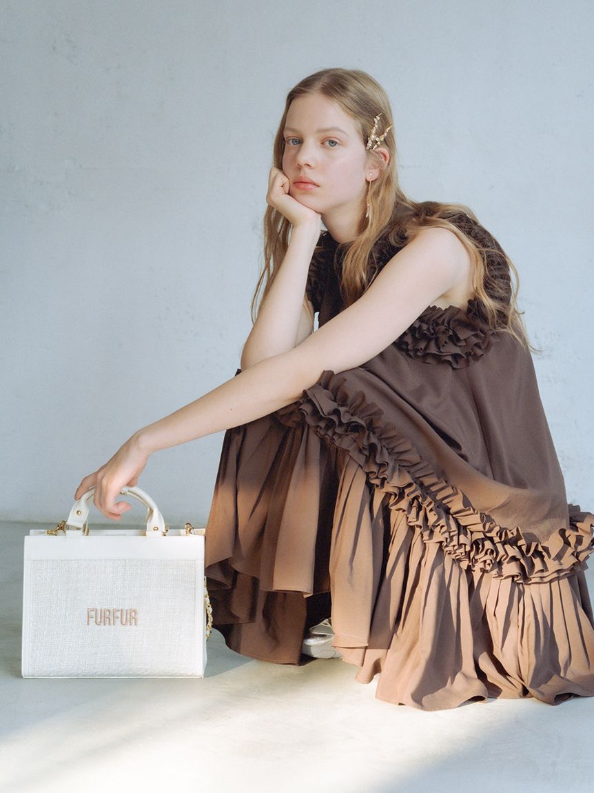 FURFUR「フリルホルターミニドレス」|ドレス|BRW