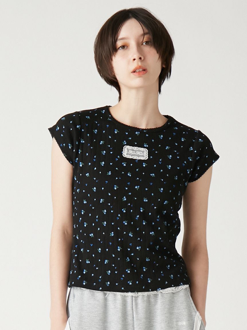 FURFUR「【WEB限定カラー】レースワッペンコンパクトTシャツ」|Tシャツ・カットソー|