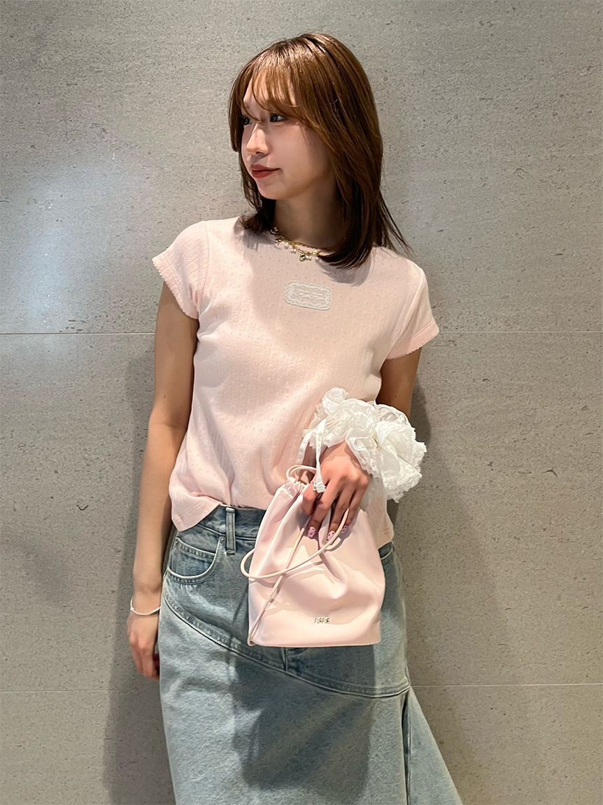 FURFUR「【WEB限定カラー】レースワッペンコンパクトTシャツ」|Tシャツ・カットソー|