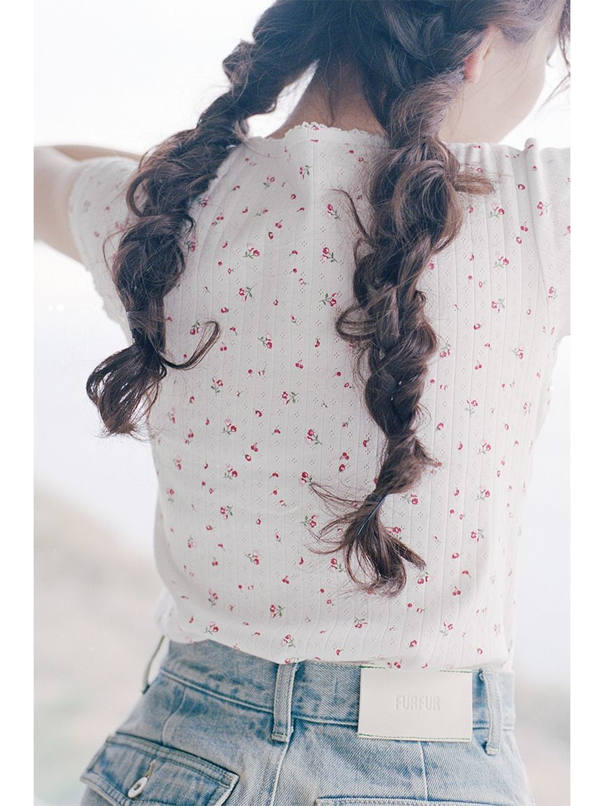 FURFUR「【WEB限定カラー】レースワッペンコンパクトTシャツ」|Tシャツ・カットソー|