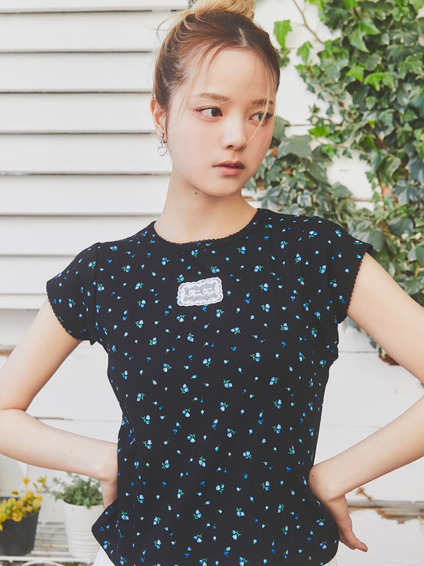 FURFUR「【WEB限定カラー】レースワッペンコンパクトTシャツ」|Tシャツ・カットソー|