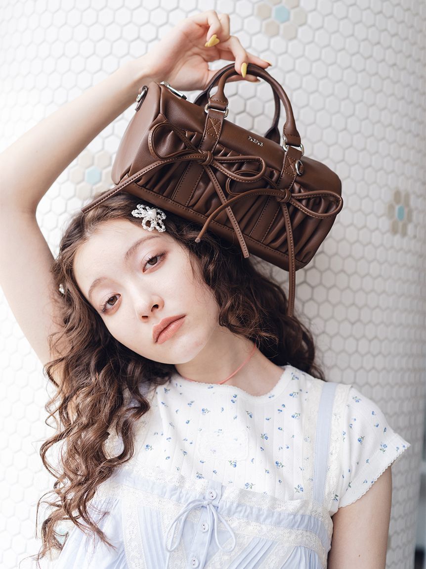 FURFUR「ミニリボンドラムバッグ」|ショルダー・メッセンジャー|