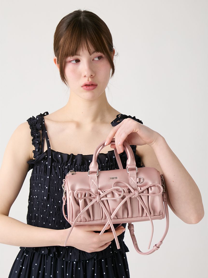 FURFUR「ミニリボンドラムバッグ」|ショルダー・メッセンジャー|