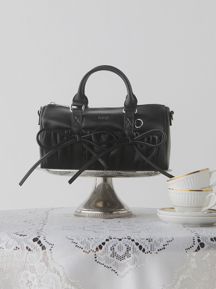 FURFUR「ミニリボンドラムバッグ」|ショルダー・メッセンジャー|BLK