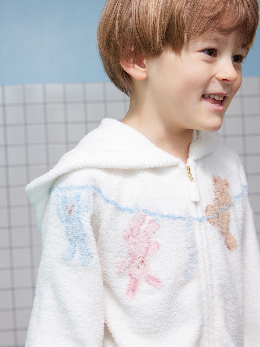 GELATO PIQUE KIDS & BABY「【KIDS】エアリーモコウォッシングアニマルジャガードパーカ」|パーカー|