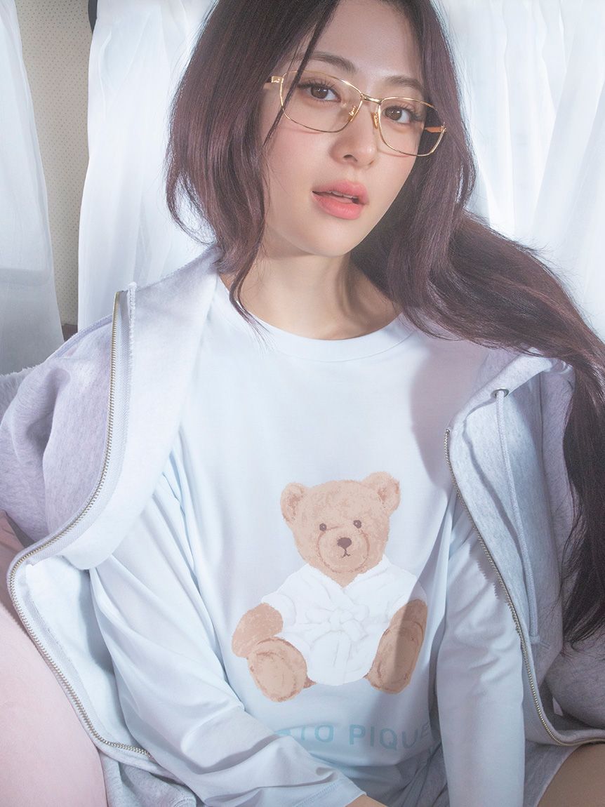 gelato pique「抗菌防臭バスローブベアワンポイントロンT」|ルームウェア|BLU