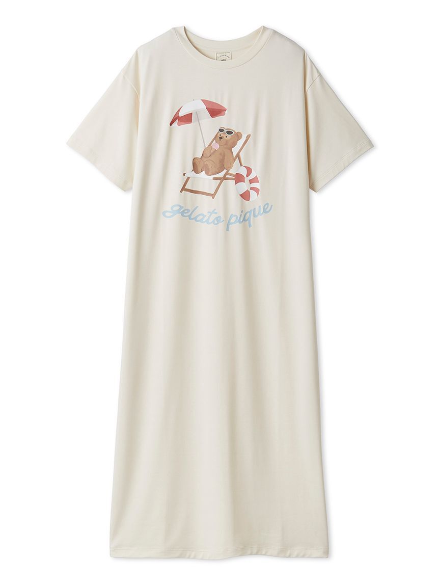 gelato pique「【接触冷感】サマーベアワンポイントワンピース」|ルームウェア|IVR