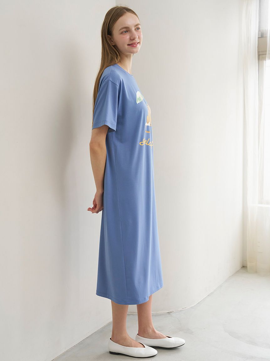 gelato pique「【接触冷感】サマーベアワンポイントワンピース」|ルームウェア|