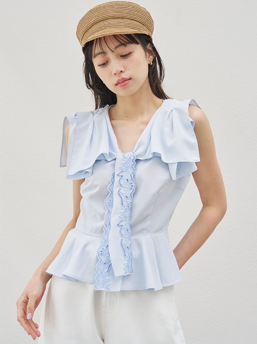 SNIDEL「セーラーカラーブラウス」|シャツ・ブラウス|