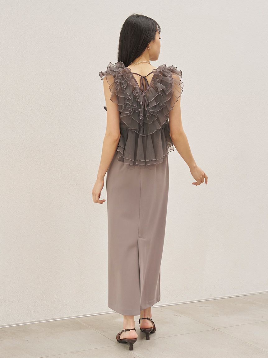 SNIDEL「チュールボレロセットキャミドレス」|ドレス|