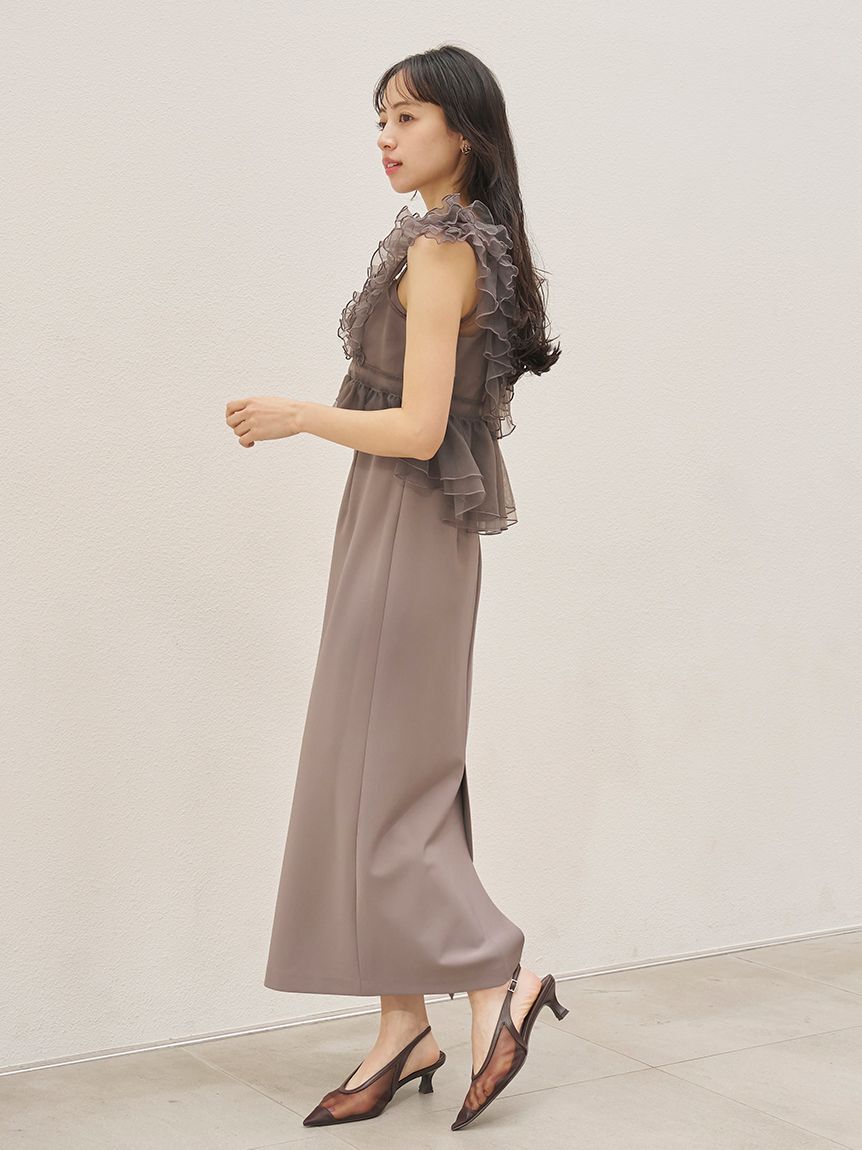 SNIDEL「チュールボレロセットキャミドレス」|ドレス|