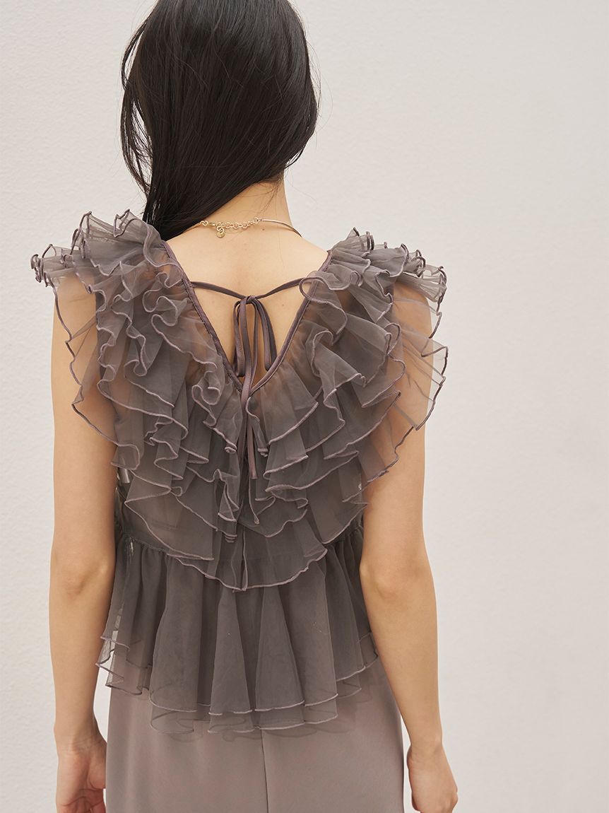 SNIDEL「チュールボレロセットキャミドレス」|ドレス|