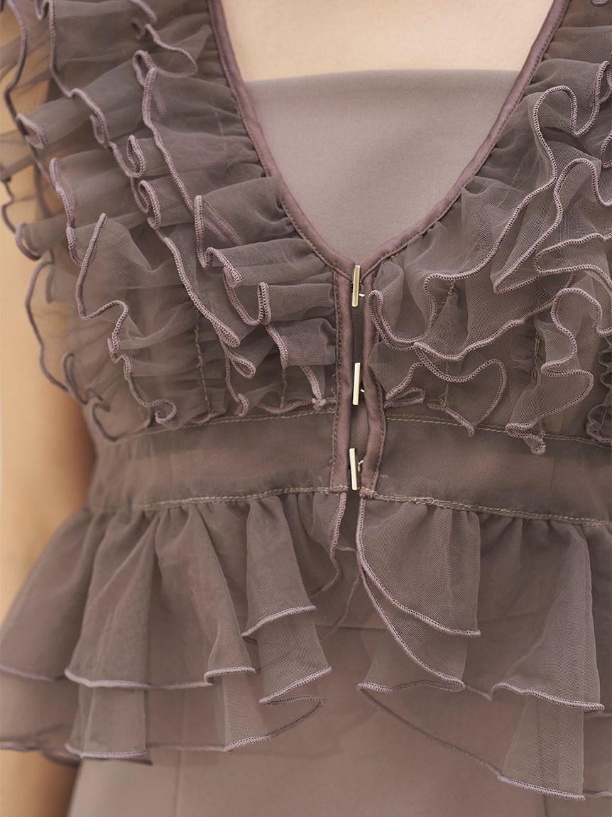 SNIDEL「チュールボレロセットキャミドレス」|ドレス|