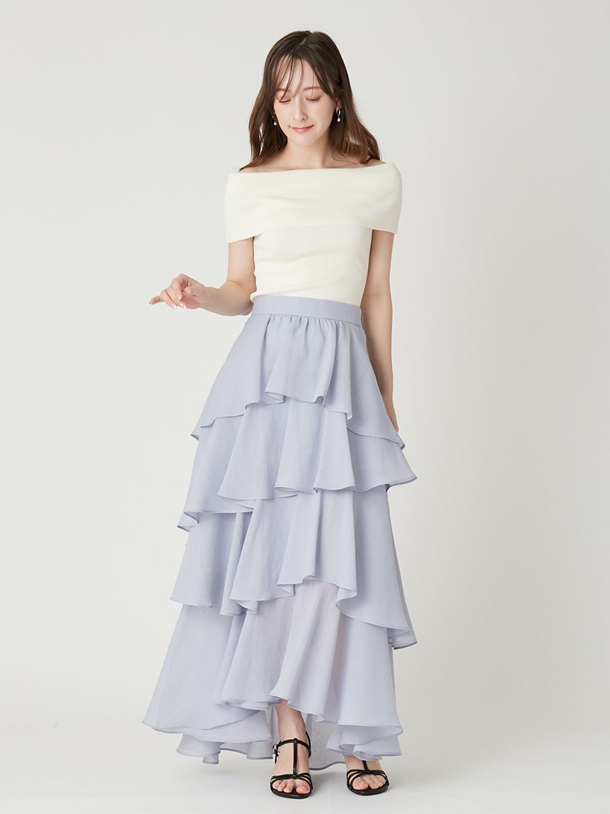 FRAY I.D「ワイドカラーオフショルダーニットプルオーバー」|ニット・セーター|