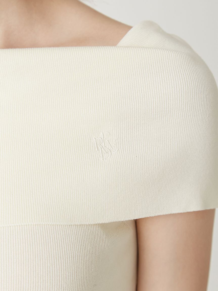 FRAY I.D「ワイドカラーオフショルダーニットプルオーバー」|ニット・セーター|